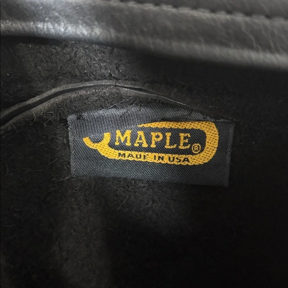 Maple‎ Leather Company Saddlebag Crossbody Bag Purse Black Buttery Soft Leather